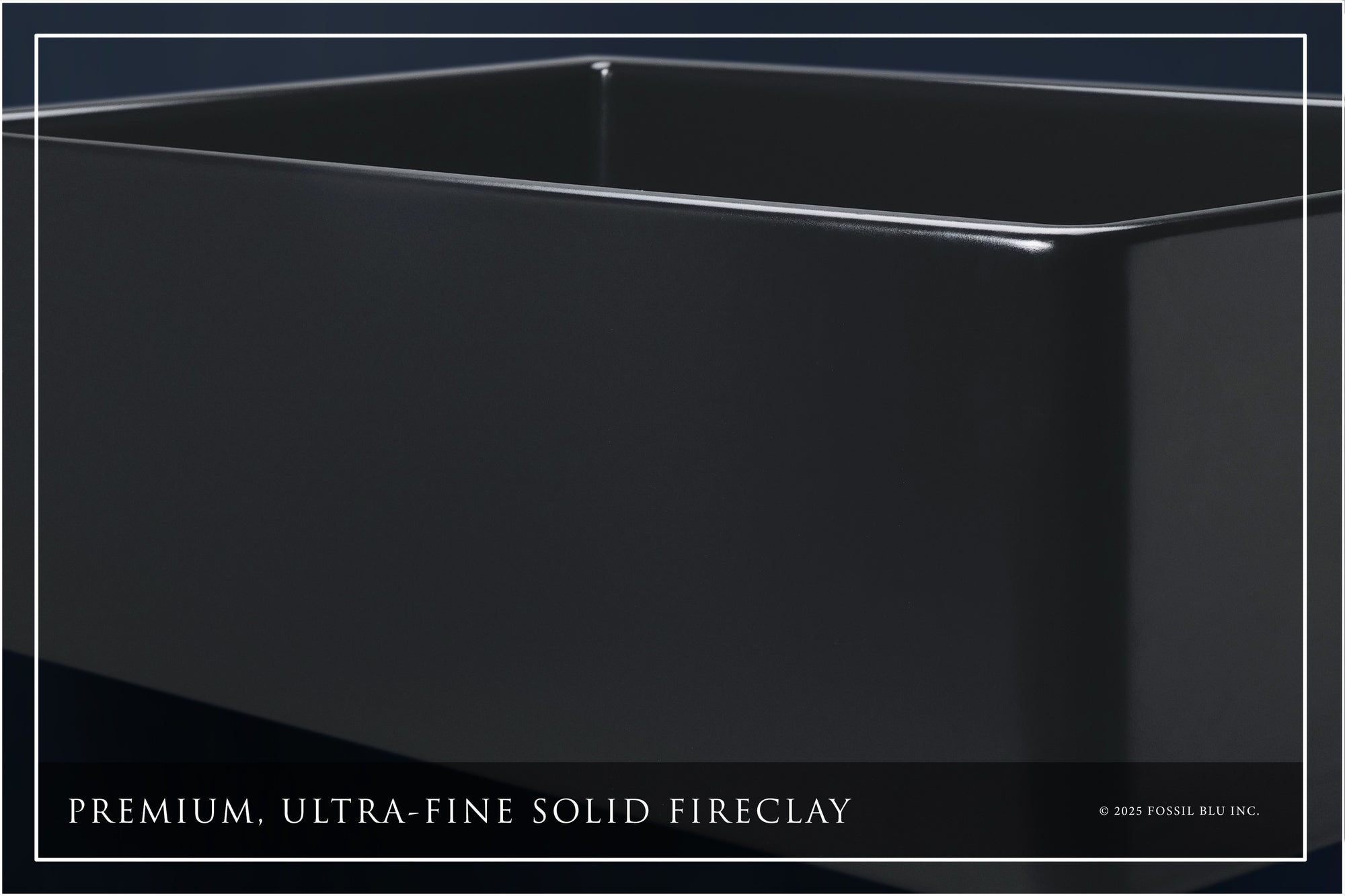 FSW8020 LUXURY 18 x 16 INCH REVERSIBLE SOLID FIRECLAY BATHROOM FARMHOUSE SINK IN MATTE BLACK, FLAT FRONT